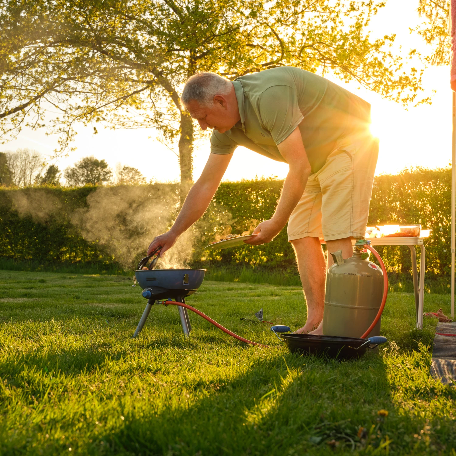 Camping Gastmolen Vaals Zuid Limburg - BBQ in de avond