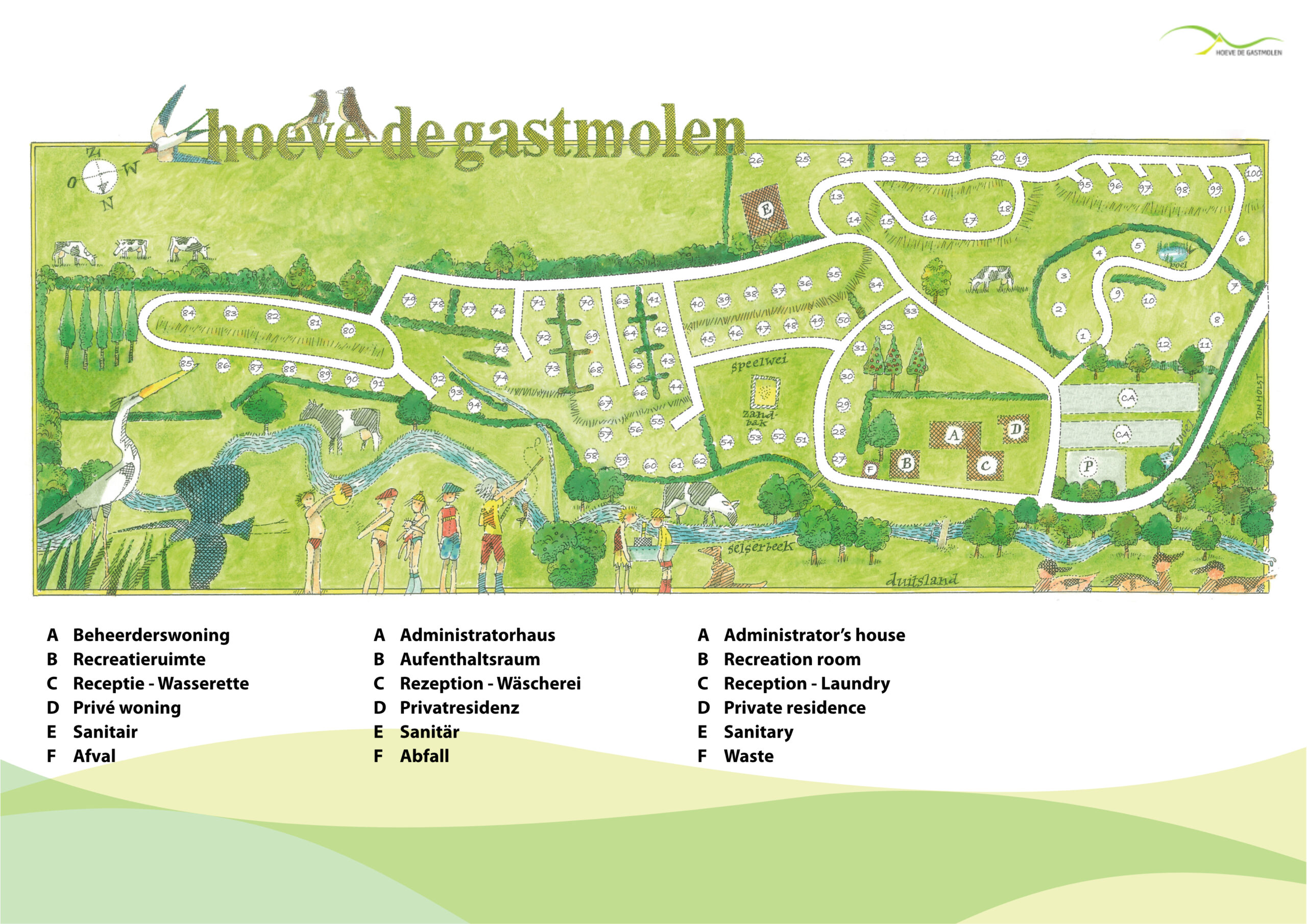Plattegrond Camping Hoeve de Gastmolen in Vaals